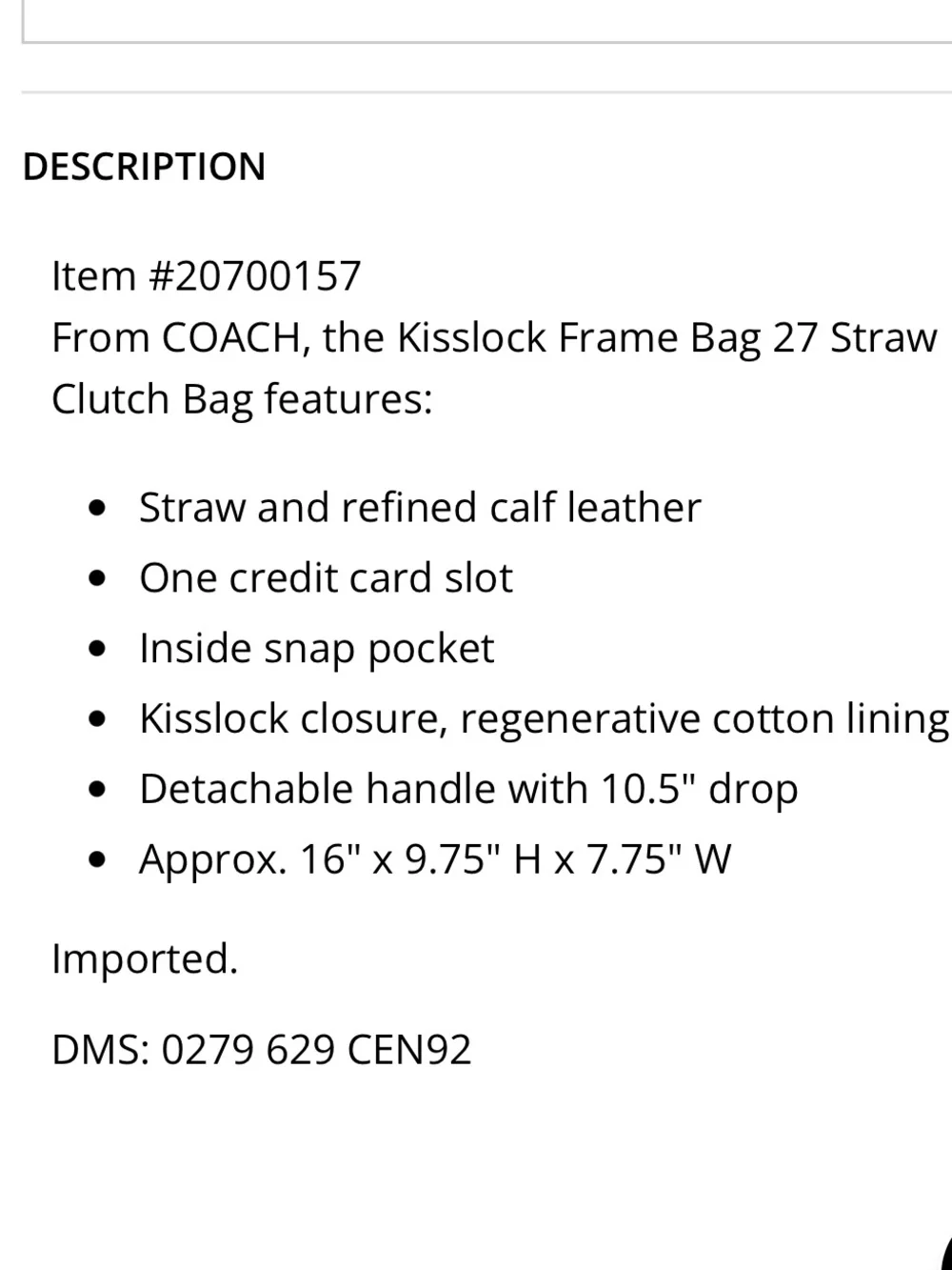 Coach Kisslock Frame Bag 27 Straw Fringe Clutch Fuchsia New